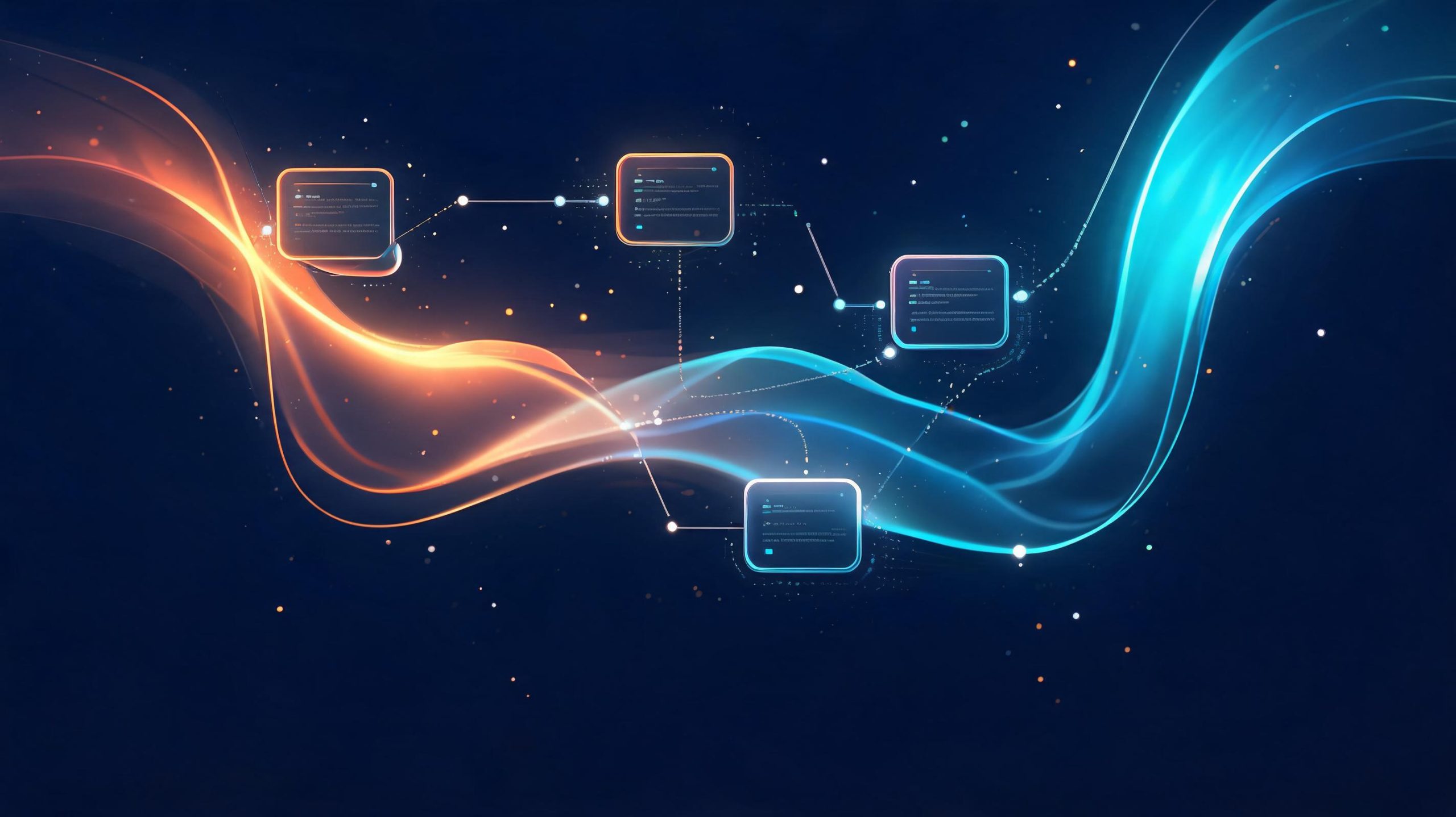 Futuristic graphic demonstrating multi-LLM connection and cross-model API integration for unified LLM gateway deployment guide